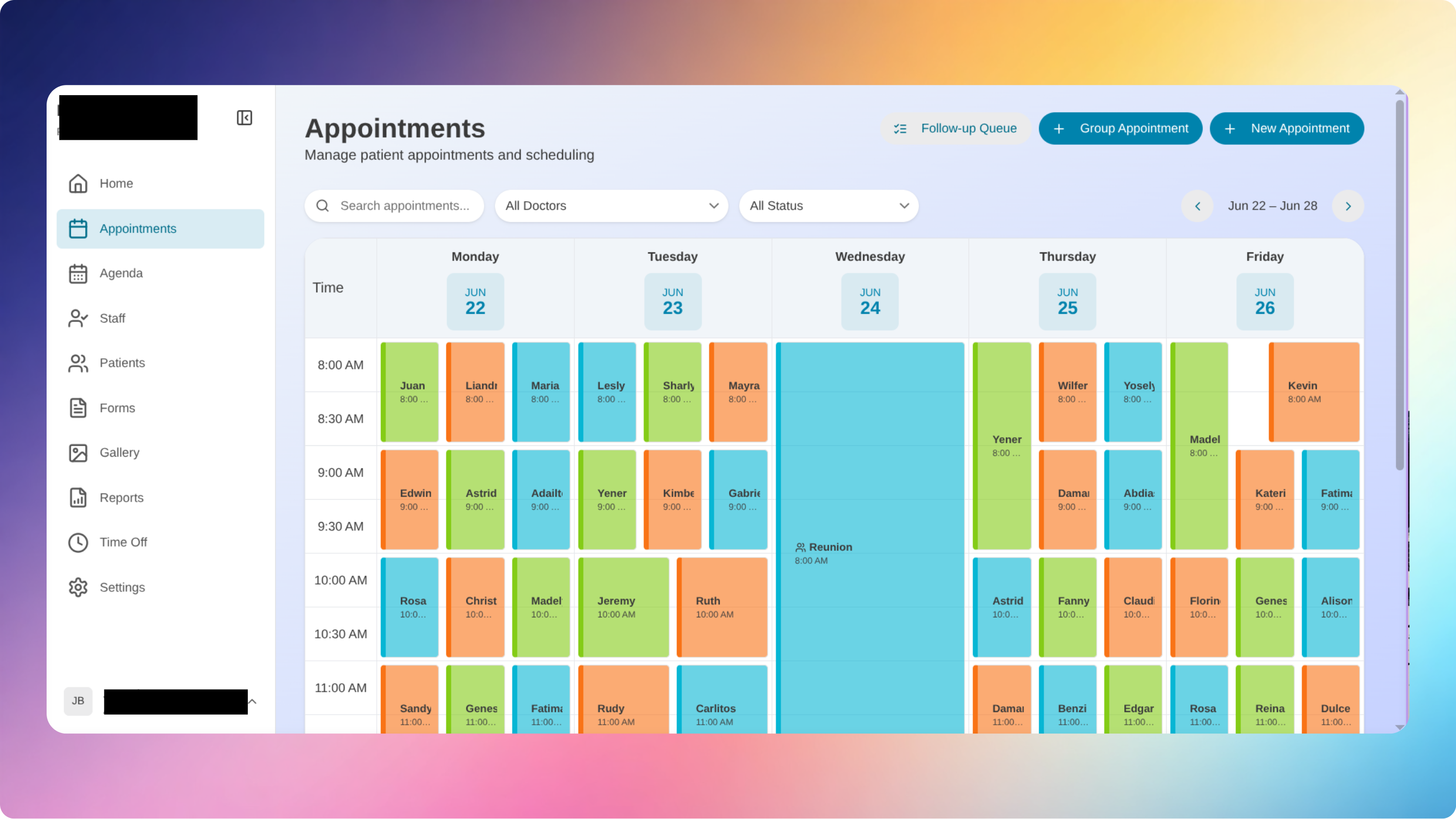 Odontus patient information management interface